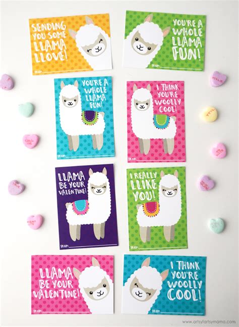 Free Printable Llama Valentines